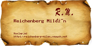 Reichenberg Milán névjegykártya